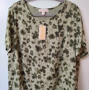 MICHAEL Michael Kors Plus Size Split- Back Blouse